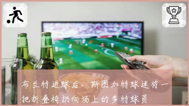 布兰特进球后，斯图加特球迷将一把折叠椅扔向场上的多特球员